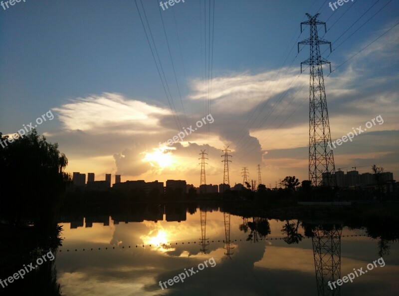 Zhijiang College Of Zhejiang University Of Technology Lake View Sunset Free Photos