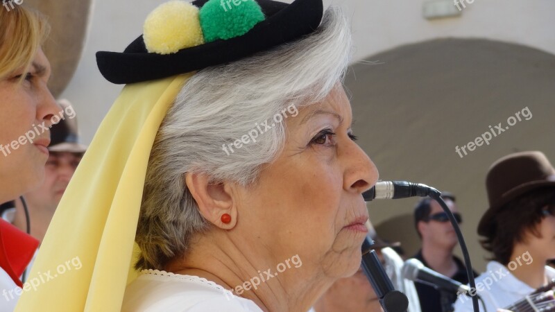 Canary Islands The People Of Dance A Middle-aged Woman Face