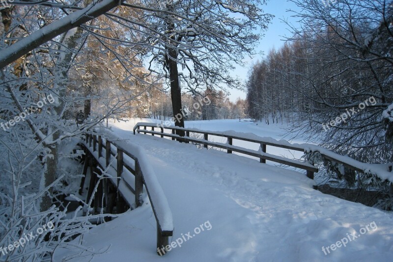 Asikkala Vääksy Channel Winter Snowy