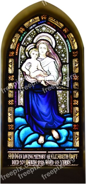 Stained Glass Window Mary Stained Glass Window Glass