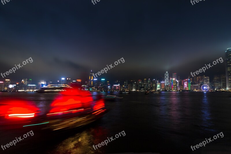 Hong Kong Peek Night Long Exposure Lights