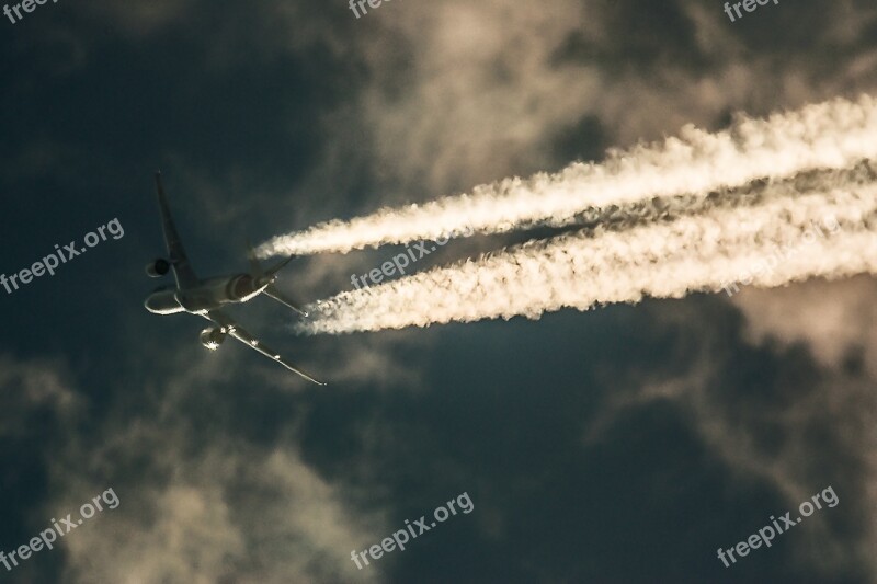 The Plane Alitalia Clouds Free Photos