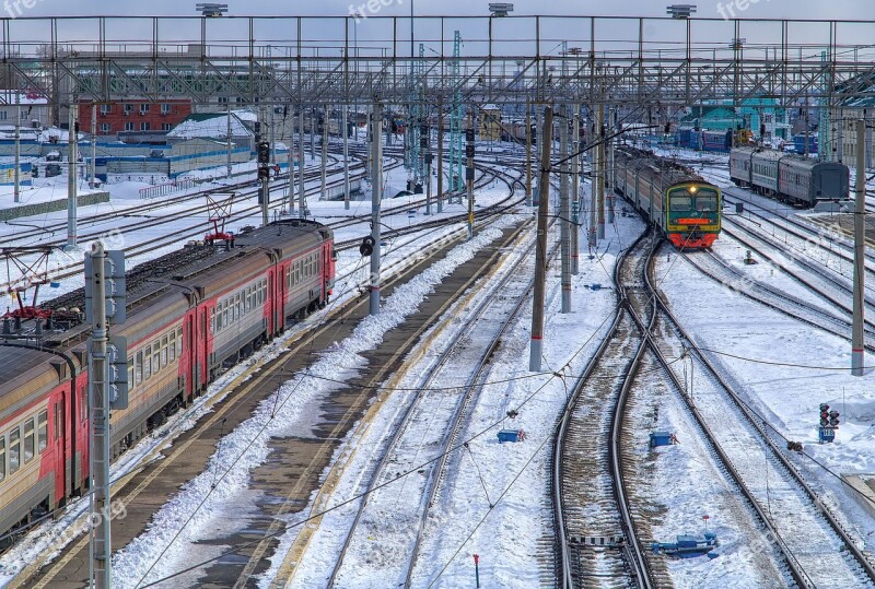 Railway Winter Train Node Motion