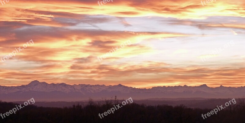 Sunset Sun Twilight Clouds Nature