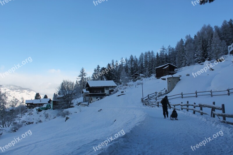 Mountains Snow Slide Winter Alpine