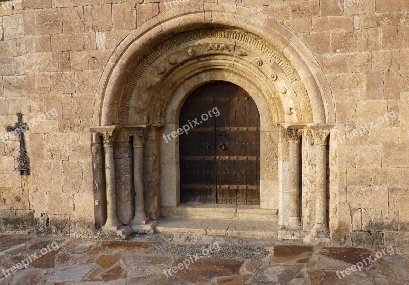 Door Romanesque Chapel Church Former Architecture