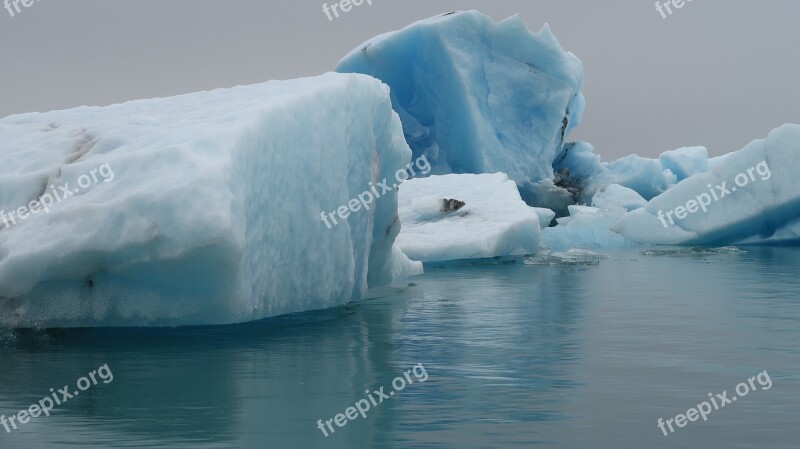 Iceland Glacier Cold Ice Blue