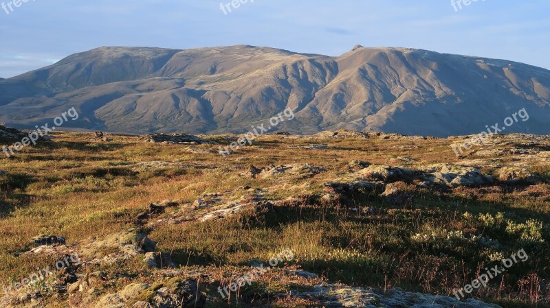 Mountain Iceland Nature Landscape Travel