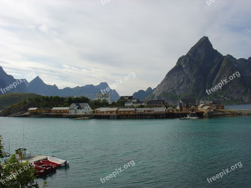 Norway Lofoten Landscape Scandinavia Mountain