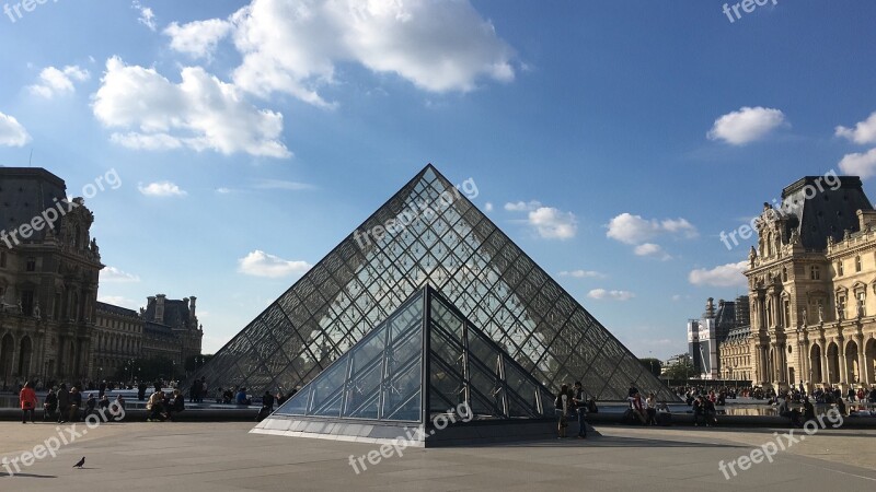 Pyramids Museum Louvre Glass Pyramid Paris