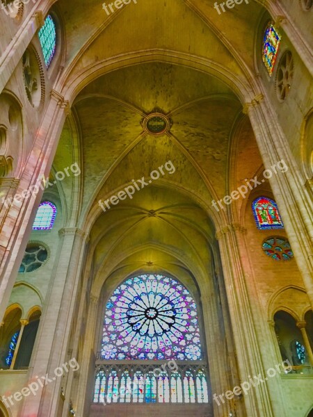 Rosette Cathedral Stained Glass Window Architecture Glass