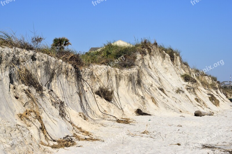 Hurricane Matthew Beach Erosion Weather Atlantic Ocean Destruction