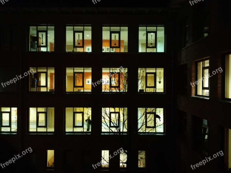 Window Hof Light Building Night