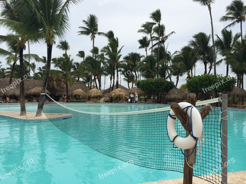 Caribbean Vacations Palm Trees Swimming Pool Sport