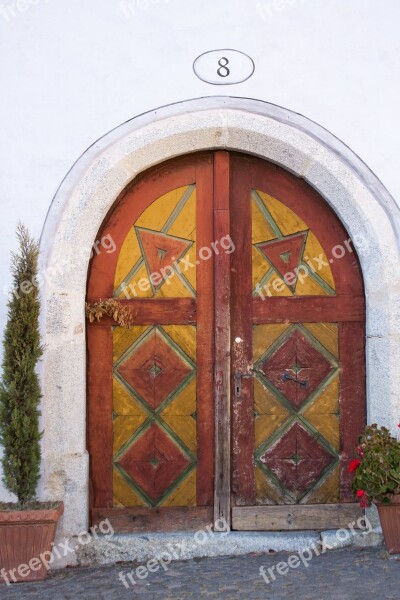 Door Input Old Wood House Entrance