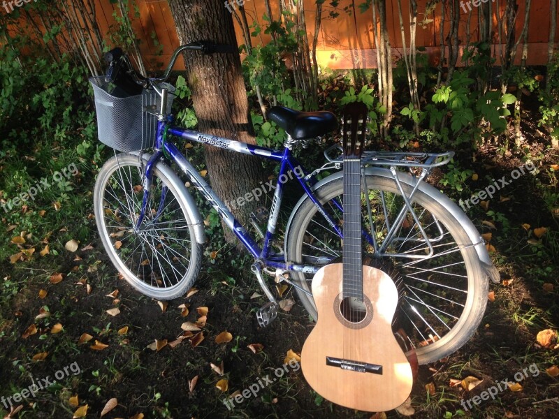 Bike Guitar Vacation Transport Summer