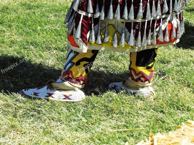 Beaded Moccasins Regalia Native Traditional