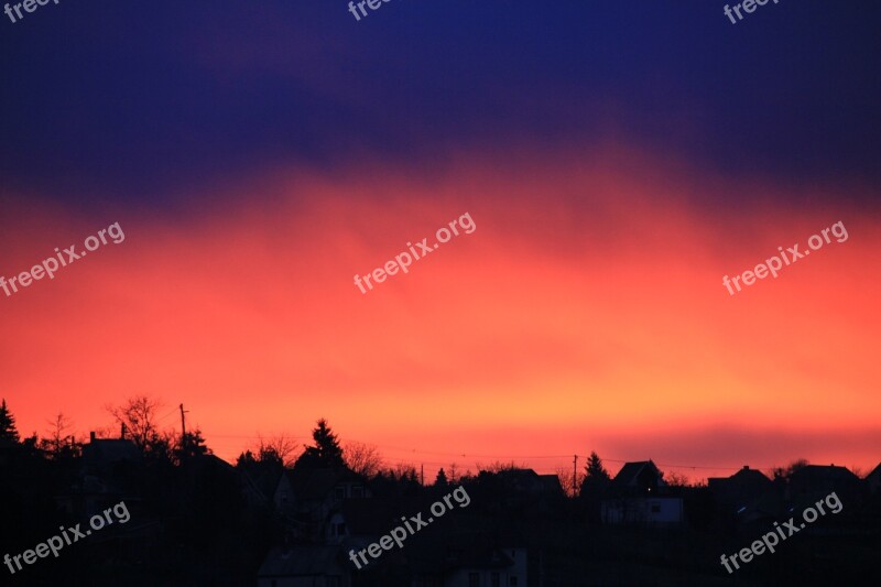 Sunrise Morning Sky Red Free Photos