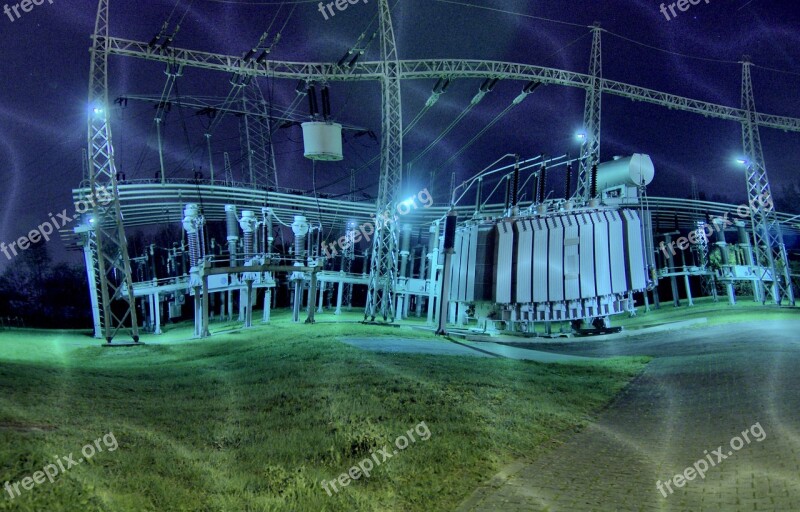 Substation Hdr Creepy Night Surreal