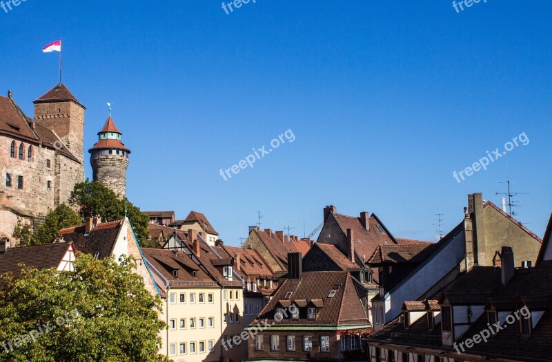 Imperial Castle Nuremberg Truss Castle Tower Burghof