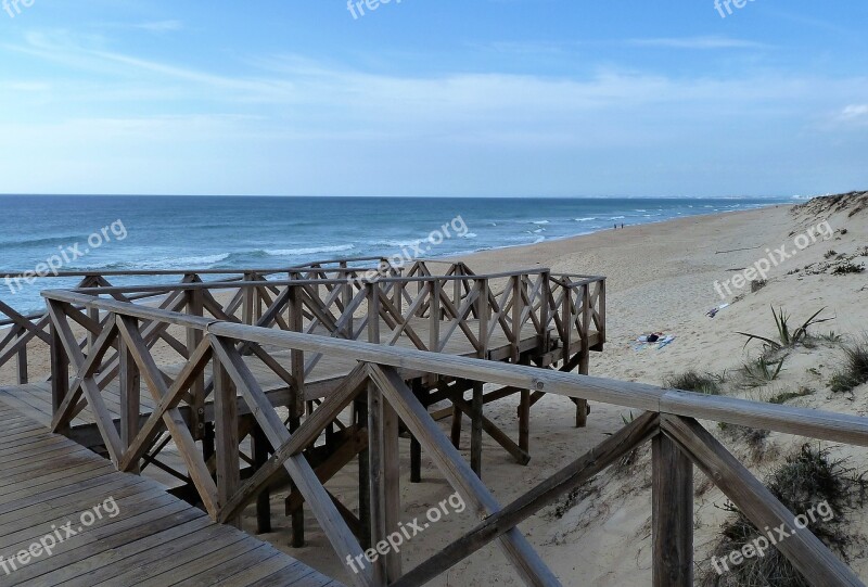 Nature Beach Gangway Algarve Portugal