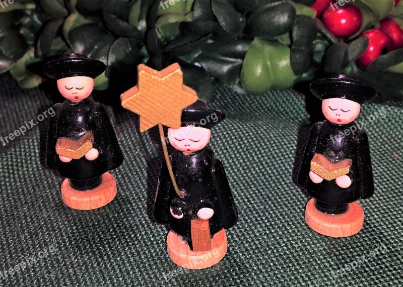 Christmas Wooden Figures Ore Mountains Wood Carving Hand Labor