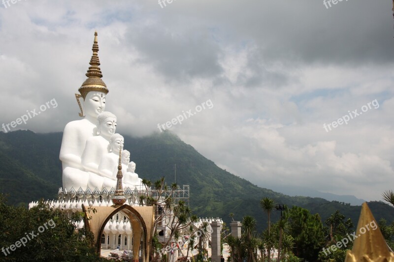 Mountain Temple Buddha Religion Travel