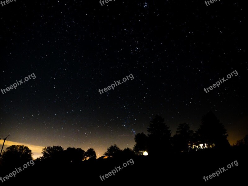 Night Star Sky Evening Starry Sky