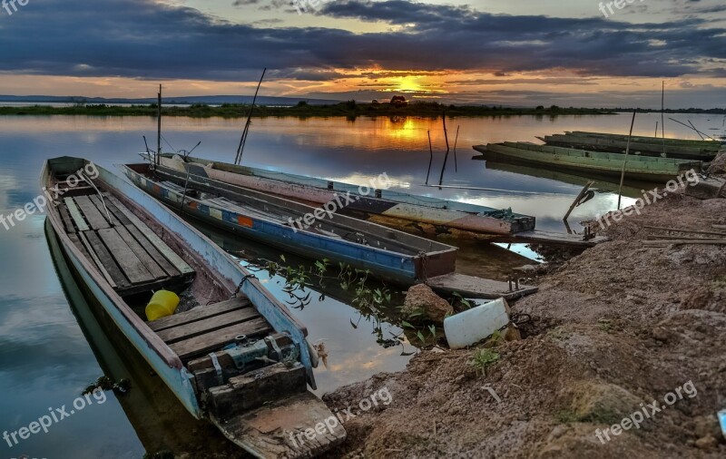 River Ship Bright Thailand Sky