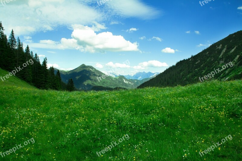 Mountains Trail Alpine Bavaria Upper Bavaria