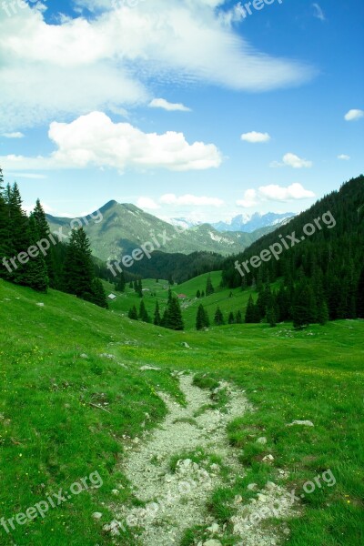 Mountains Trail Alpine Bavaria Upper Bavaria