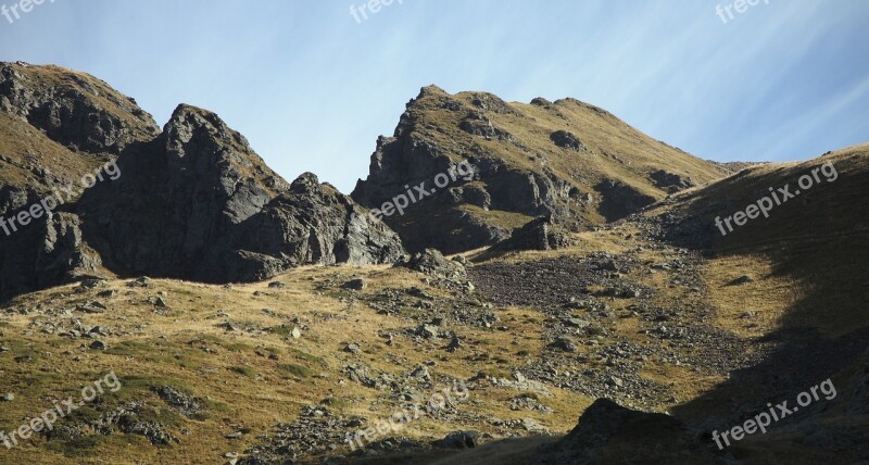 Mountain Range Mountains Rock Landscape France