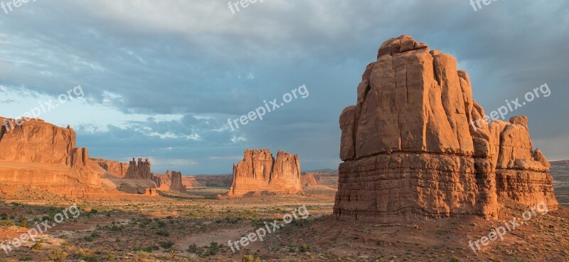 Landscape Panorama Rock Stone Needles