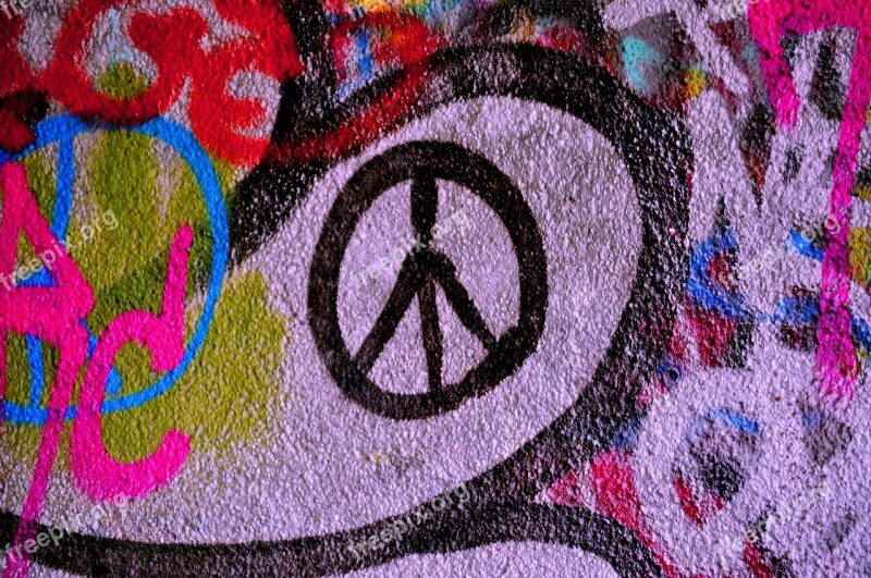 Peace Graffiti Colors Work Of Art Art