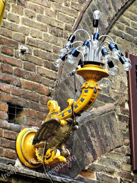 Siena Streetlamp Palio Tuscany Italy