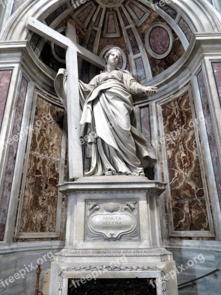 St Helena St Peter's Basilica Rome Vatican Statue