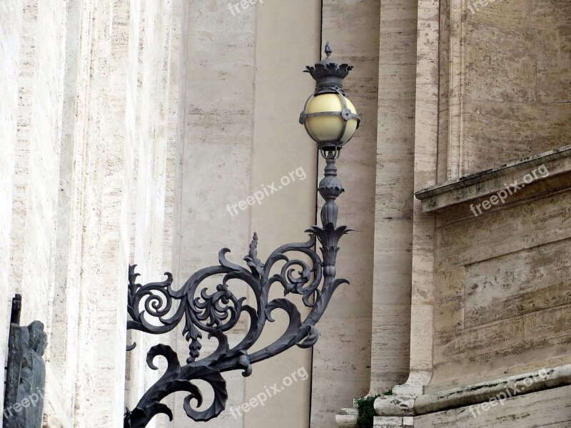 Lamp Vatican St Peter's Square Rome Light