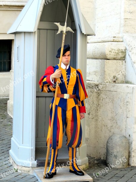 Swiss Guard Vatican St Peter's Square Soldier Catholic