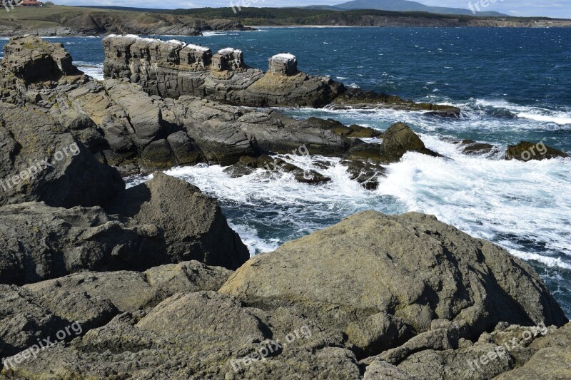 Black Sea Rock Ships Autumn Waves Sinemorets