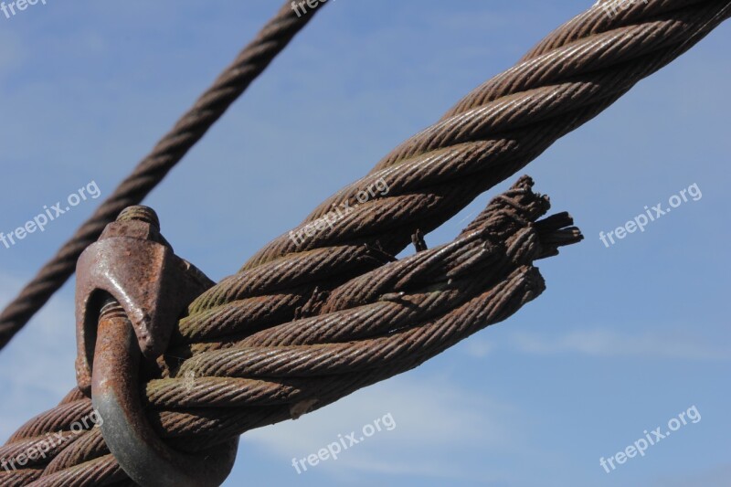 Steel Cable Steel Cable Rusty Knot