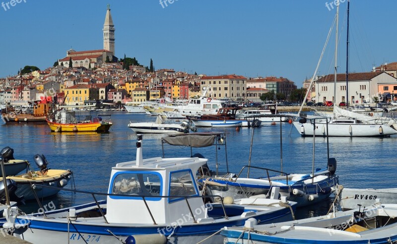 Rovinj Croatia Port Historic Old Town Water