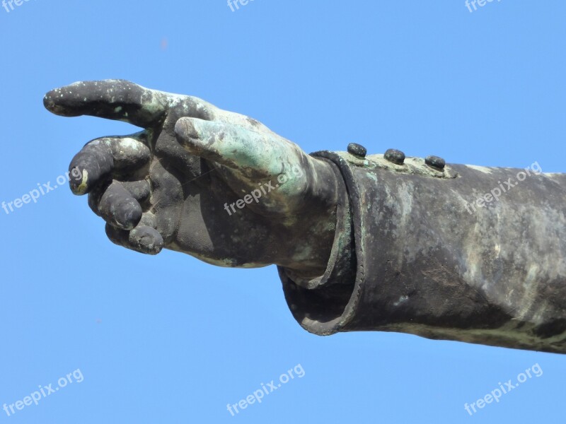 Statue Bronze Hand Bronze Statue Street Statue