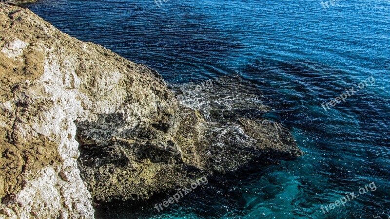 Cyprus Ayia Napa Rock Cliff Sea