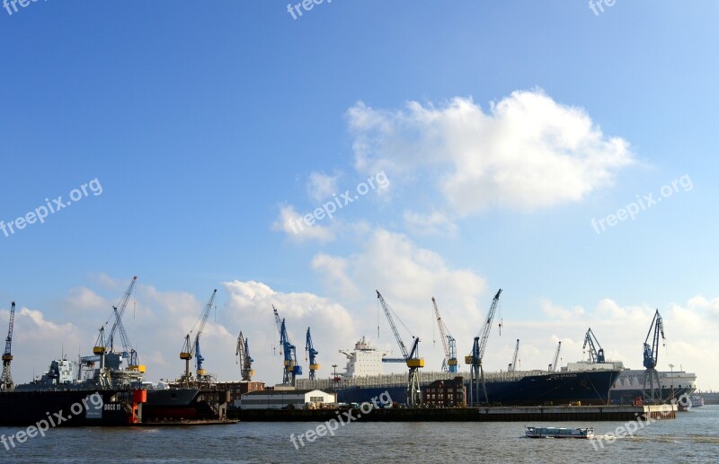 Crane Cranes Container Loading Cargo