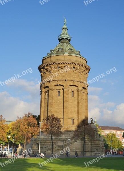 Water Tower Art Nouveau Mannheim Landmark 19