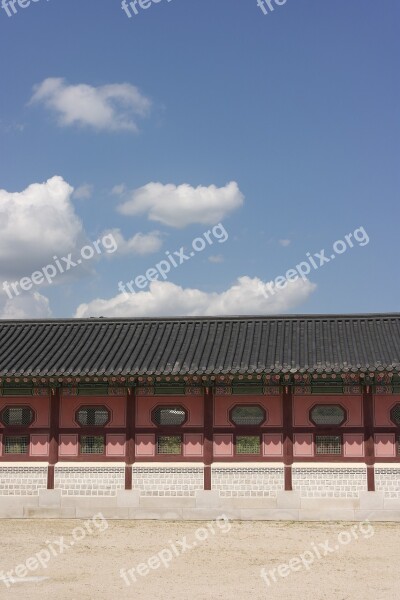 Gyeongbok Palace Sky Republic Of Korea Forbidden City Cultural Property