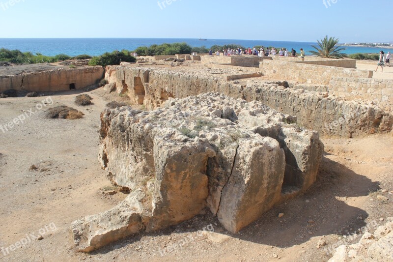 Paphos Cyprus Tomb Old Ruins