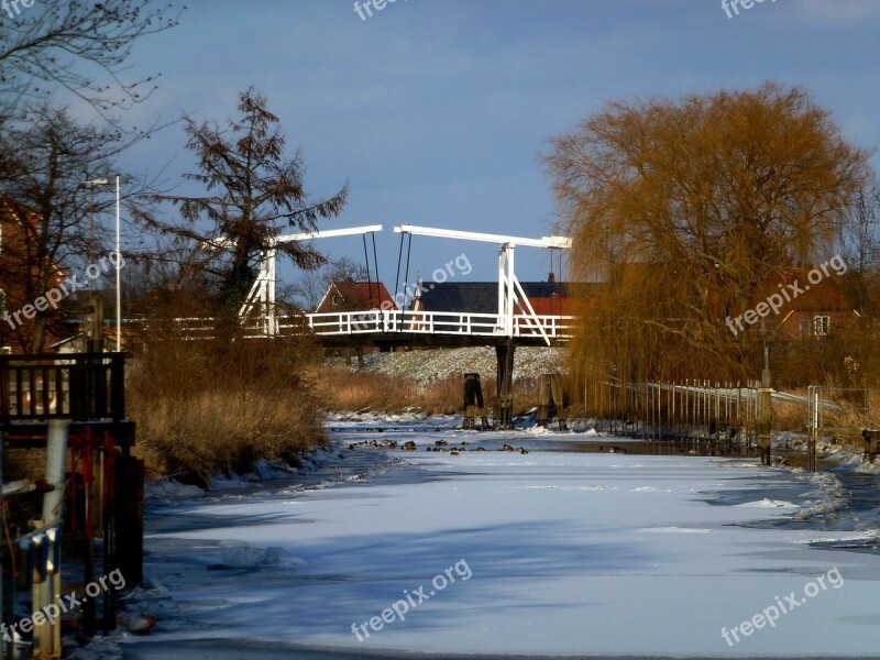 Winter River Old Country Ice Ice Floes