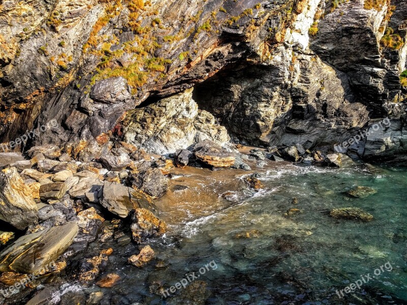 Rocks Sea Coast Water Seaside