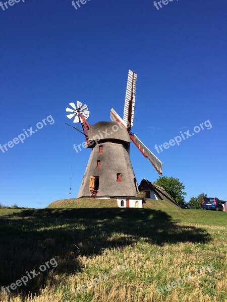 Denmark Windmill Traditionally Craft Thatched Roof